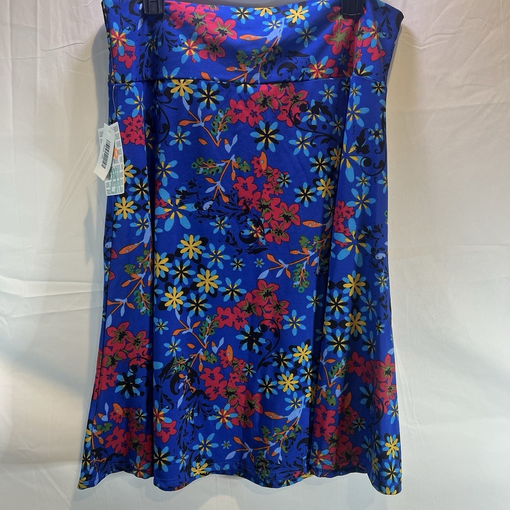 LuLaRoe Women's Azure Multicolor Maxi Skirt 2XL New With Tags